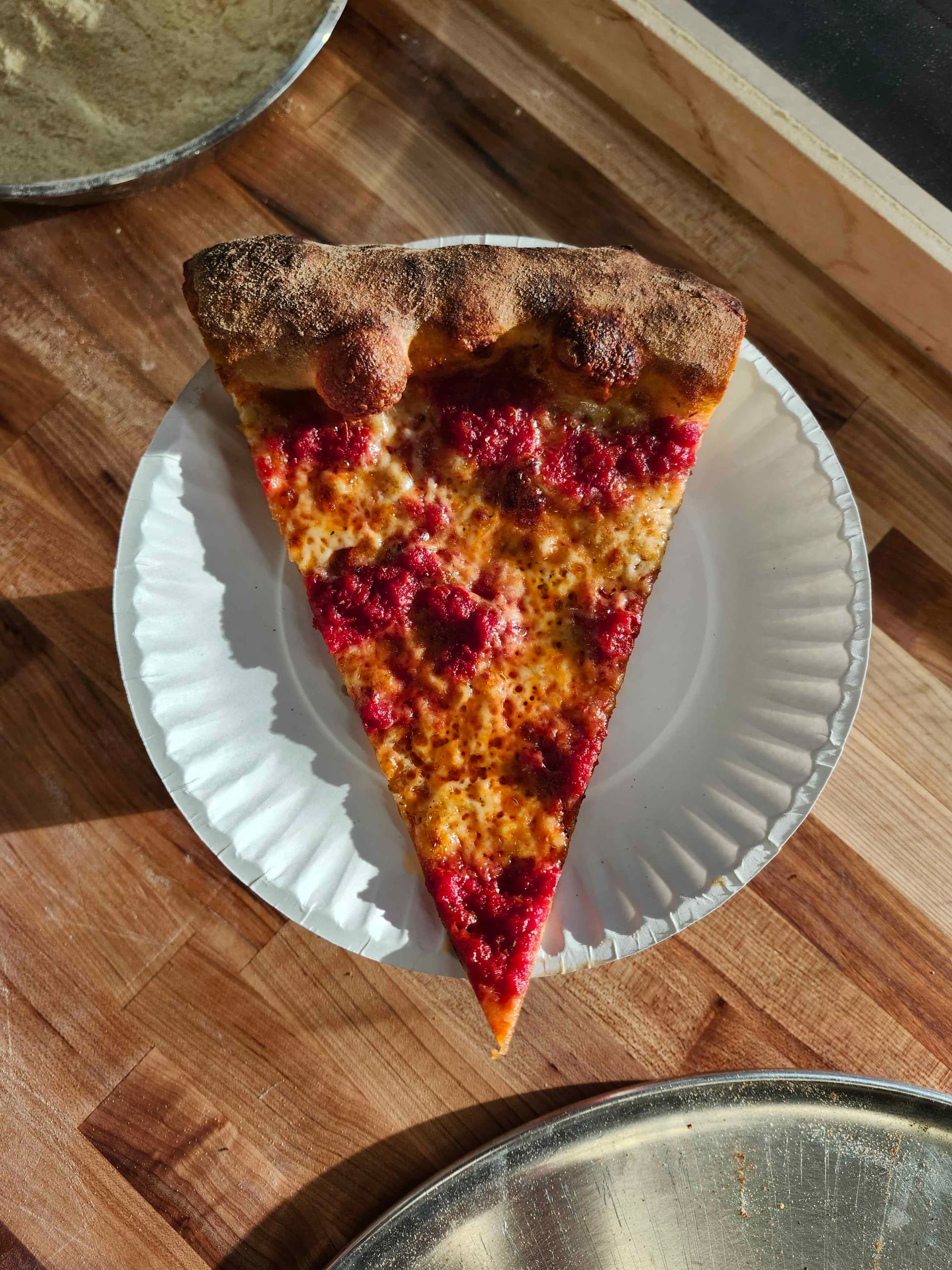 A very good slice of pizza.